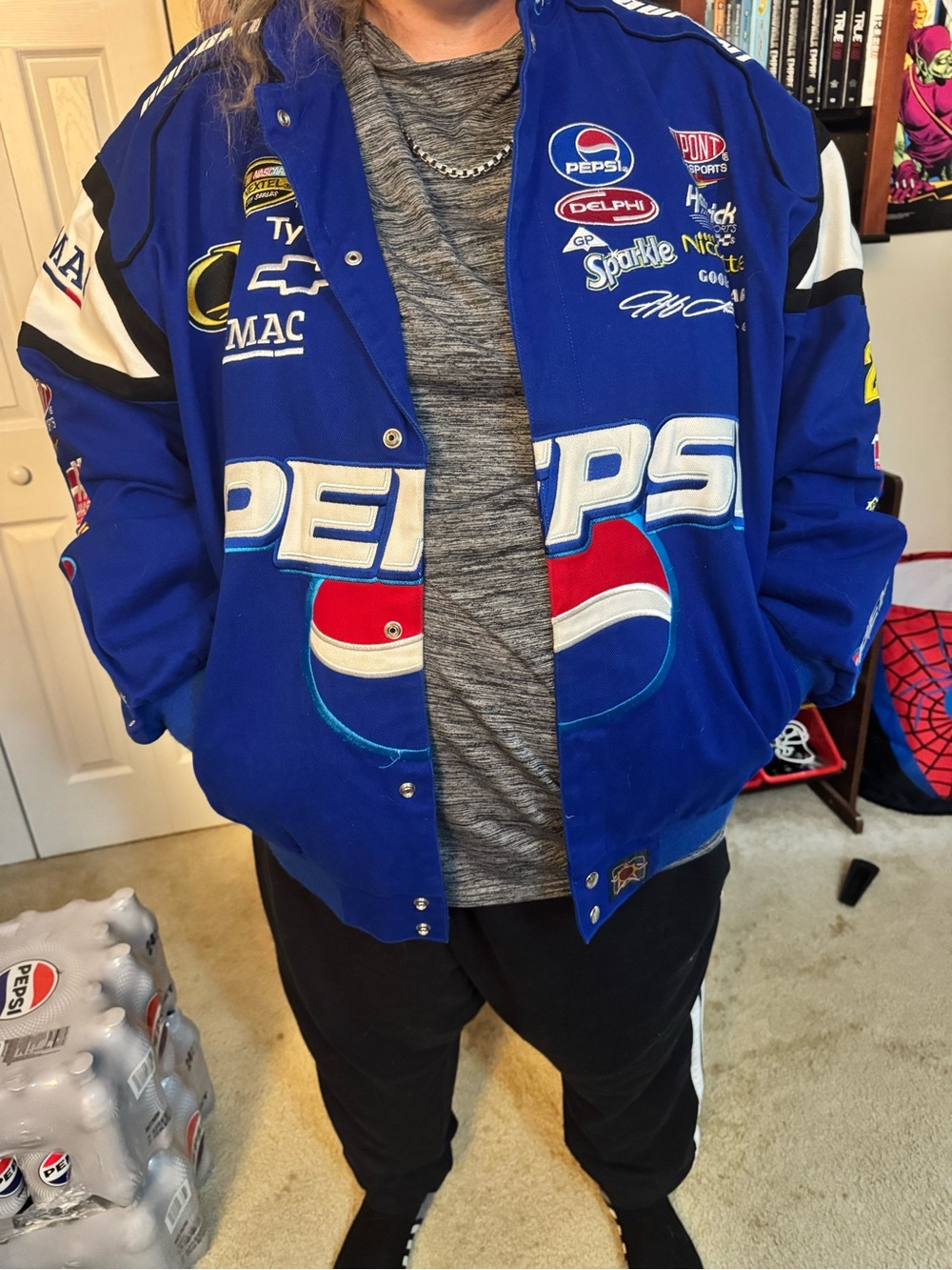Chase Authentics Blue Pepsi Racing Jacket with White & Red Accents